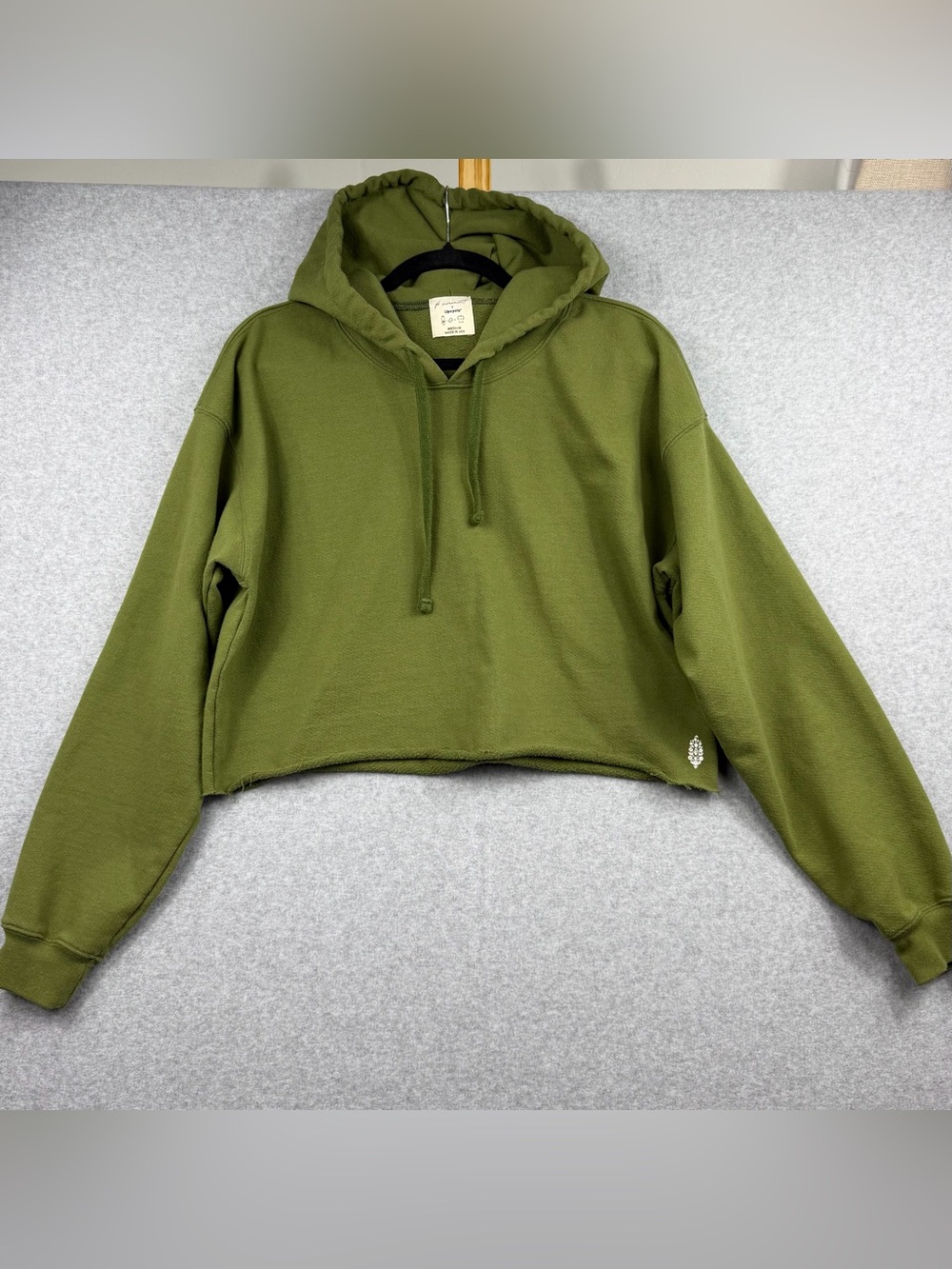 FP Movement by Free People Olive Green Cropped Hoodie